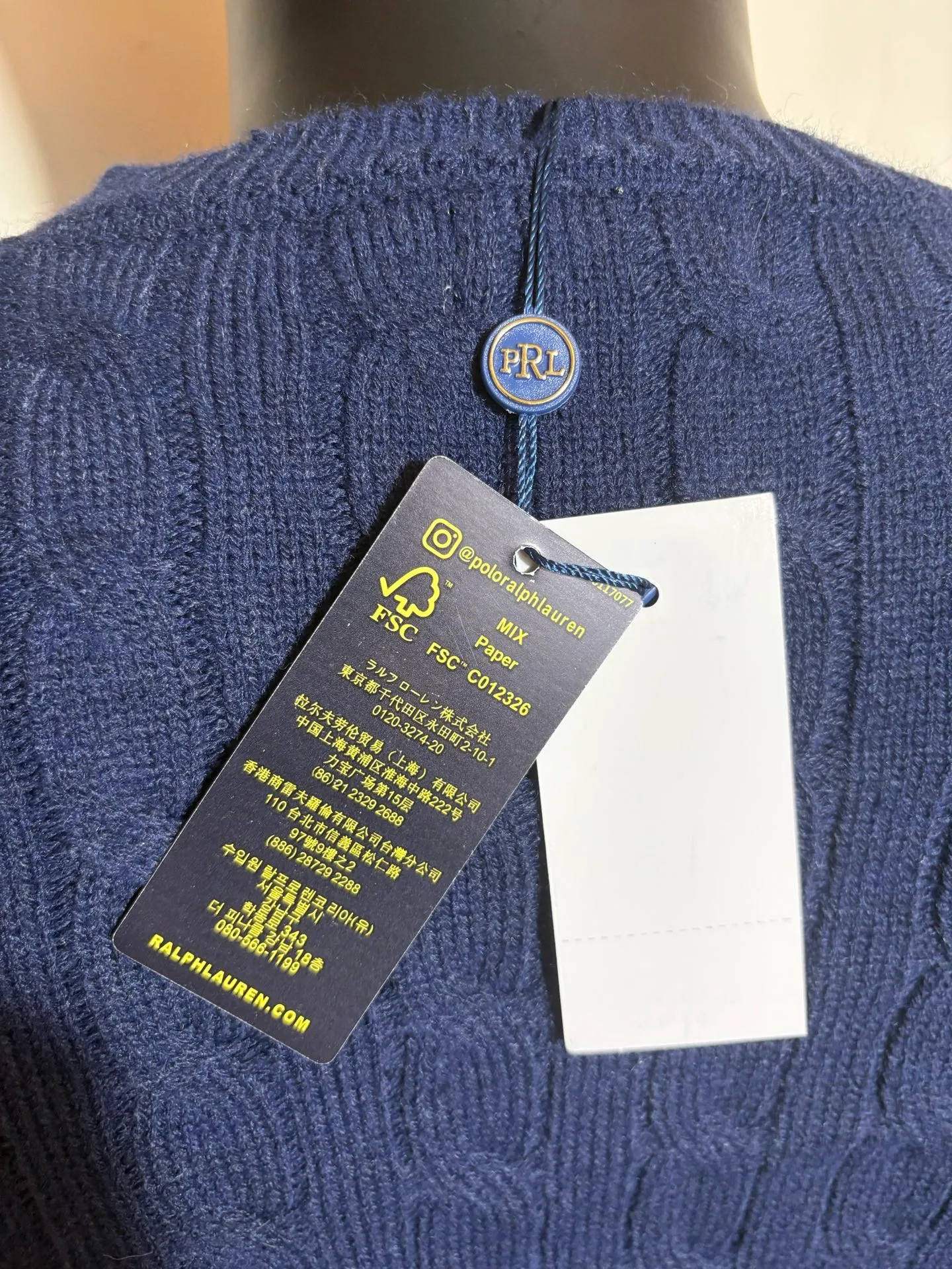 P190 000010 #FF2223 Polo Ralph Lauren solid cable knitted sweater brown Size: S-XXL